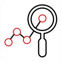 Analytics and search trends icon concept vector