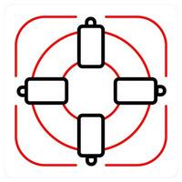 Life Saver and help support icon concept vector