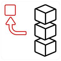 Remove Stack and data icon concept vector