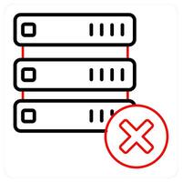 Delete Data and fail icon concept vector