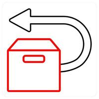 Forward Box and right icon concept vector