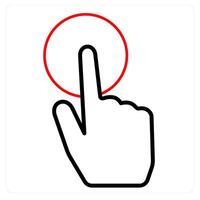Censor Touch and touch icon concept vector