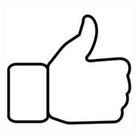 Thumbs Up and like icon concept vector