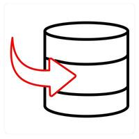Received data and database icon concept vector
