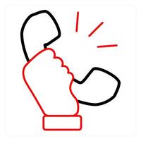 Receiver and phone icon concept vector