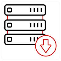 Download Drive Data and server icon concept vector