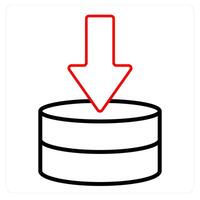 Server Download and database icon concept vector