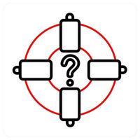 Target and help support icon concept vector