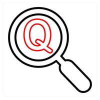 Search Question and find icon concept vector