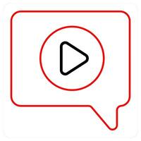 Chat and live stream icon concept vector