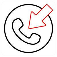 Call Receive and phone icon concept vector