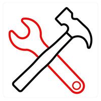 Replacement and settings icon concept vector