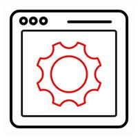 Webpage Settings and internet icon concept vector