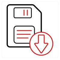Download Floppy and disk icon concept vector