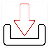 Download and arrow icon concept vector