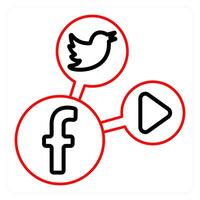 Social Media and apps icon concept vector