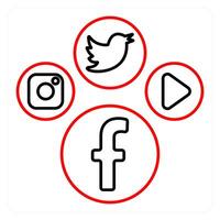 Social Media and apps icon concept vector