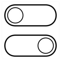 Toggle Switch and power icon concept vector