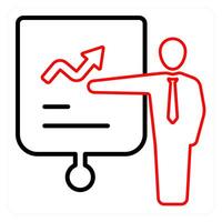 Presentation and graph icon concept vector