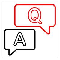 Question Answer and help icon concept vector