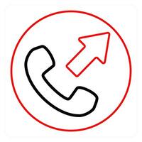 Call Forward and telephone icon concept vector