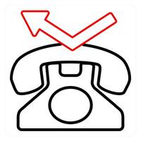 Contact and call recieve icon concept vector