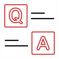 Questionnaire and query icon concept vector