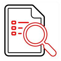 Search Document and finding icon concept vector