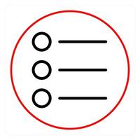Bullet list and list icon concept vector