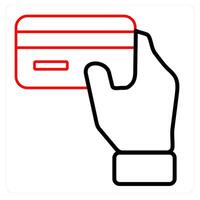 Card In Hand and credit card icon concept vector