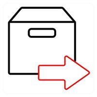 Forward Parcel and parcel icon concept vector