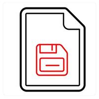 Floppy and hard disk icon concept vector