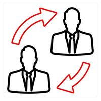 Duties transfer and share icon concept vector