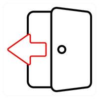 Exit Door and exit icon concept vector