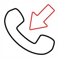 Receive Call and mobile icon concept vector