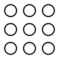 Dots Grid and grid icon concept vector