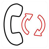 Call Transfer and call export icon concept vector