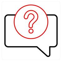 Question and help icon concept vector