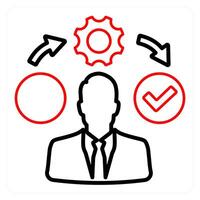 Right Management and right option icon concept vector
