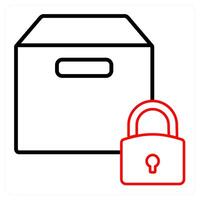 Secure Box and secure icon concept vector