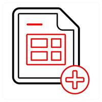 Add sheet and add icon concept vector