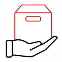Forward Parcel and parcel icon concept vector