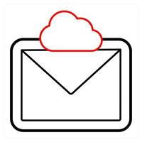 Cloud message and talk icon concept vector