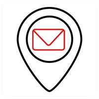 message location and location icon concept vector