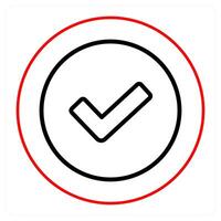 Verified and right icon concept vector
