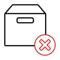 Delete box and pack icon concept vector
