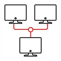 Network and link icon concept vector