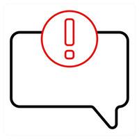 Error in comment and alert icon concept vector