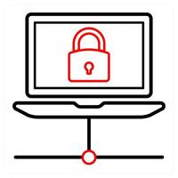 Connection and data privacy icon concept vector
