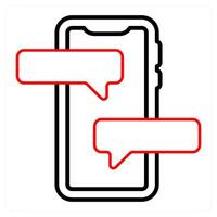 Mobile Chat and phone icon concept vector